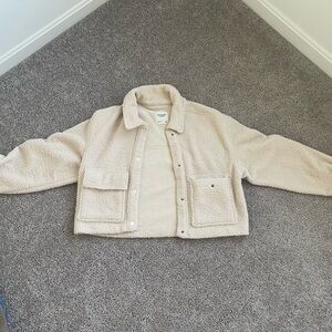 Abercrombie & Fitch Cream Teddy Jacket